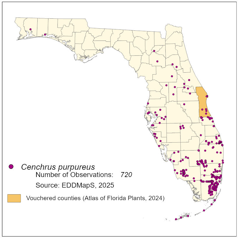 Map of species distribution